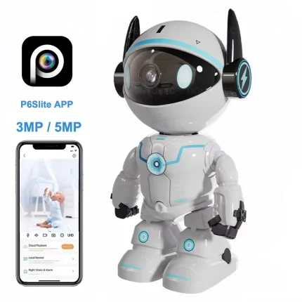 P6Slite Robot Camera 5MP Wifi Indoor PTZ Wireless Security Camera IR Night Vision Two-way Audio Auto Tracking Baby Monitor